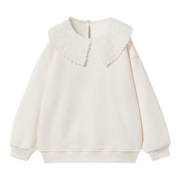 ZARA Kids | Ecru | COMBINATION EMBROIDERED SWEATSHIRT - Picture 2 of 8